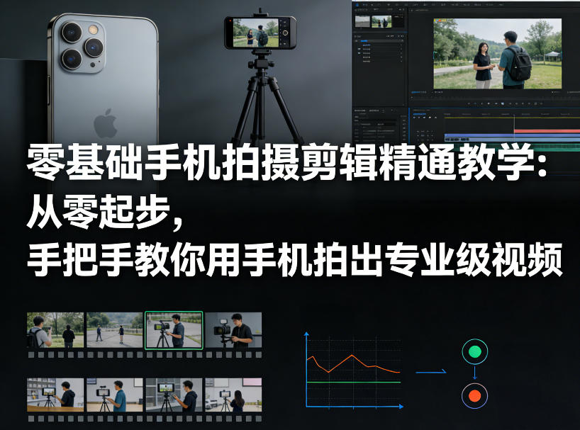 零基础手机拍摄剪辑精通教学：从零起步，手把手教你用手机拍出专业级视频亿创资源网_优质资源分享平台_一站式资源获取亿创资源网 | 优质资源分享平台_一站式资源获取