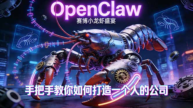 OpenClaw，小龙虾-从产品到爆款的成长之路，手把手教你如何打造一个人的公司亿创资源网_优质资源分享平台_一站式资源获取亿创资源网 | 优质资源分享平台_一站式资源获取