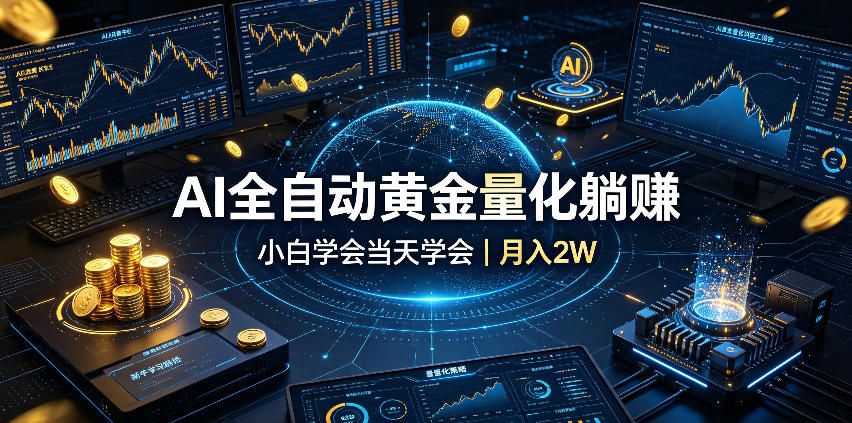 AI全自动黄金量化躺賺：小白学会当天学会，月入2W！【揭秘】亿创资源网_优质资源分享平台_一站式资源获取亿创资源网 | 优质资源分享平台_一站式资源获取