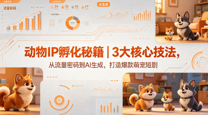 动物IP孵化秘籍｜3大核心技法，从流量密码到AI生成，打造爆款萌宠短剧亿创资源网_优质资源分享平台_一站式资源获取亿创资源网 | 优质资源分享平台_一站式资源获取