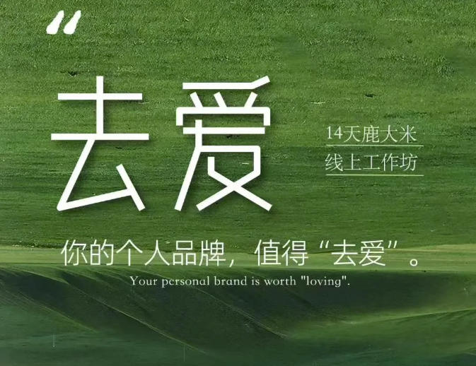 去爱14天鹿大米线上工作坊,你的个人品牌,值得“去爱”亿创资源网_优质资源分享平台_一站式资源获取亿创资源网 | 优质资源分享平台_一站式资源获取