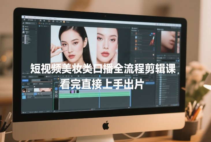 短视频美妆类口播全流程剪辑课，看完直接上手出片亿创资源网_优质资源分享平台_一站式资源获取亿创资源网 | 优质资源分享平台_一站式资源获取
