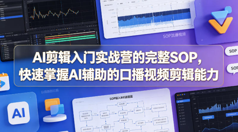 AI剪辑入门实战营的完整SOP，快速掌握AI辅助的口播视频剪辑能力亿创资源网_优质资源分享平台_一站式资源获取亿创资源网 | 优质资源分享平台_一站式资源获取