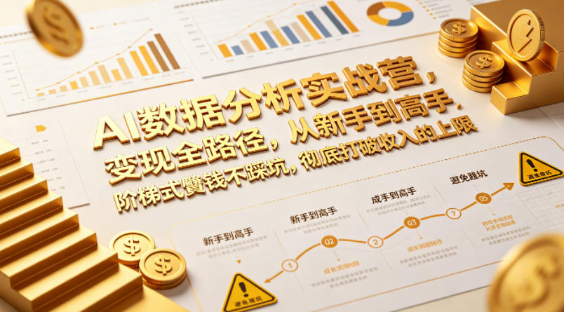 AI数据分析实战营，变现全路径，从新手到高手，阶梯式賺钱不踩坑，彻底打破收入的上限亿创资源网_优质资源分享平台_一站式资源获取亿创资源网 | 优质资源分享平台_一站式资源获取