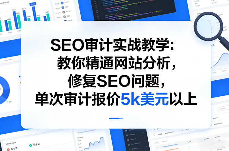 SEO审计实战教学：教你精通网站分析，修复SEO问题，单次审计报价5k美元以上亿创资源网_优质资源分享平台_一站式资源获取亿创资源网 | 优质资源分享平台_一站式资源获取