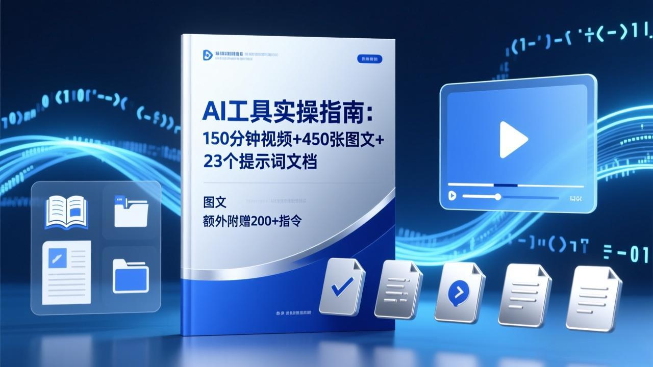 AI工具实操指南：150分钟视频+450张图文+23个提示词文档，额外附赠200+指令亿创资源网_优质资源分享平台_一站式资源获取亿创资源网 | 优质资源分享平台_一站式资源获取