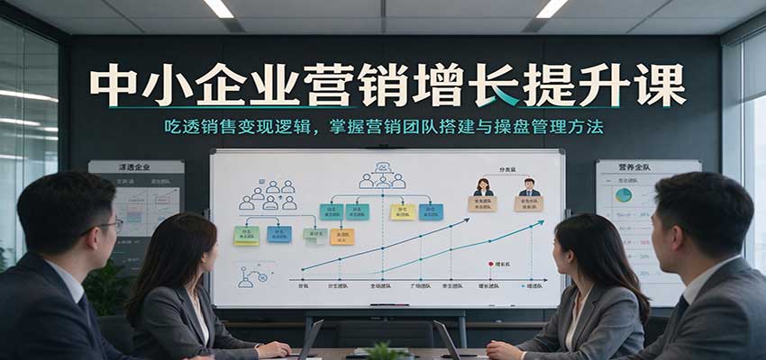 中小企业营销增长提升课:吃透销售变现逻辑,掌握营销团队搭建与操盘管理方法亿创资源网_优质资源分享平台_一站式资源获取亿创资源网 | 优质资源分享平台_一站式资源获取