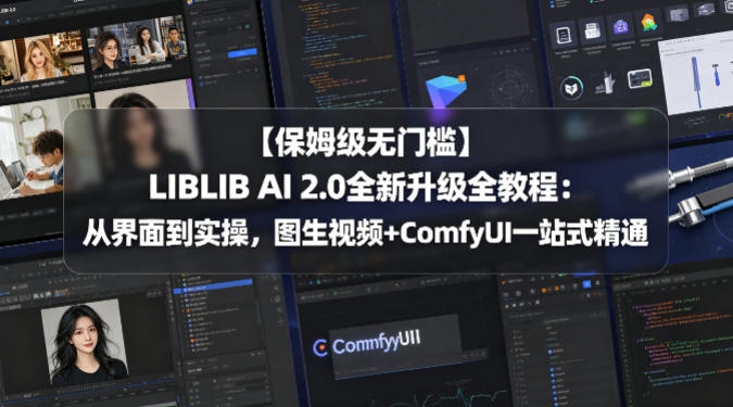 【保姆级无门槛】LIBLIB AI 2.0全新升级全教程：从界面到实操，图生视频+ComfyUI一站式精通亿创资源网_优质资源分享平台_一站式资源获取亿创资源网 | 优质资源分享平台_一站式资源获取