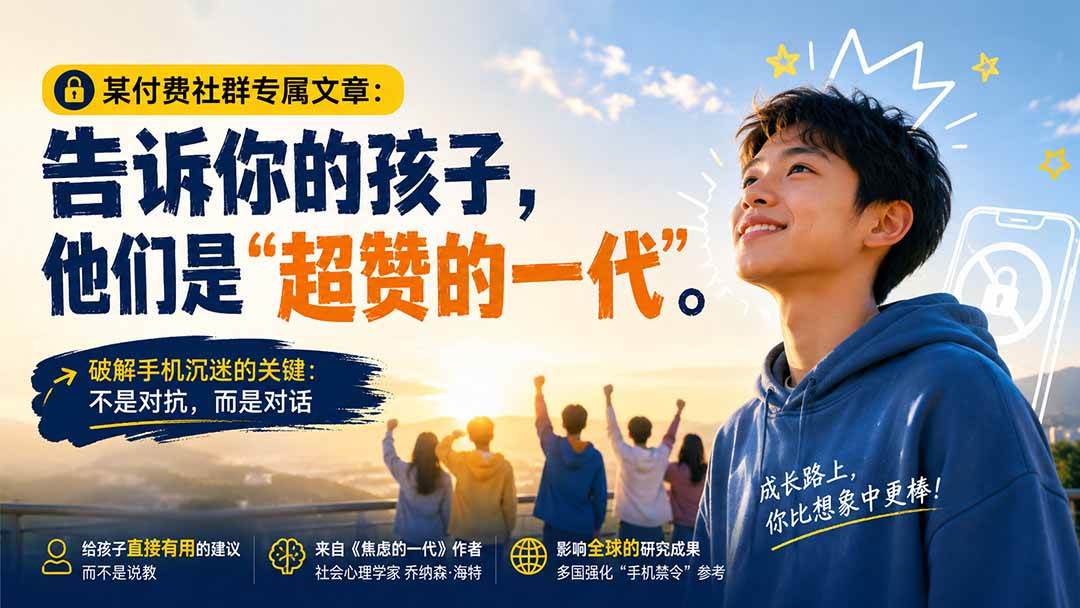 （20222期）某付费社群专属文章：告诉你的孩子，他们是“超赞的一代”。亿创资源网_优质资源分享平台_一站式资源获取亿创资源网 | 优质资源分享平台_一站式资源获取
