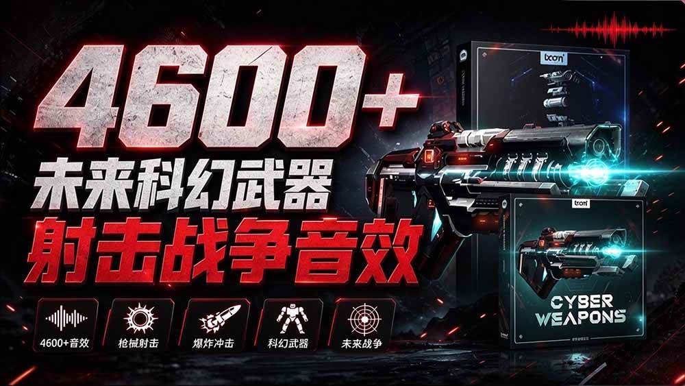 （20696期）顶级音效合集！4600+种未来科幻武器开枪射击战斗音效素材合集，全部中文汉化 Boom Library – Cyber W亿创资源网_优质资源分享平台_一站式资源获取亿创资源网 | 优质资源分享平台_一站式资源获取