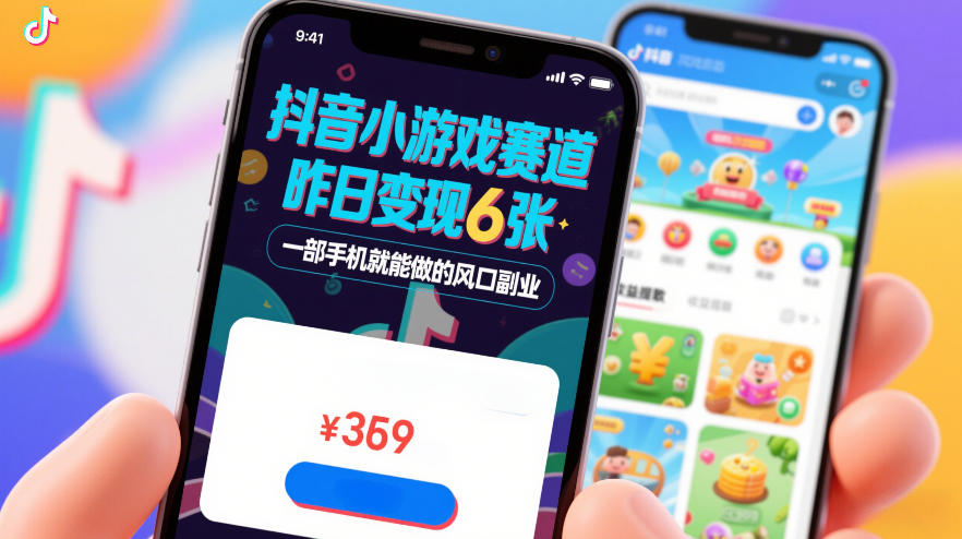 抖音小游戏赛道，昨日变现600+，零基础一部手机就能做的风口副业【揭秘】亿创资源网_优质资源分享平台_一站式资源获取亿创资源网 | 优质资源分享平台_一站式资源获取