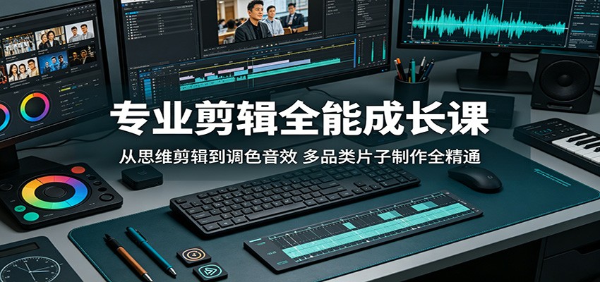 专业剪辑全能成长课：从思维剪辑到调色音效，多品类片子制作全精通亿创资源网_优质资源分享平台_一站式资源获取亿创资源网 | 优质资源分享平台_一站式资源获取