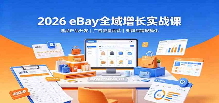 2026 eBay全域增长实战课：选品产品开发，广告流量运营，矩阵店铺规模化亿创资源网_优质资源分享平台_一站式资源获取亿创资源网 | 优质资源分享平台_一站式资源获取