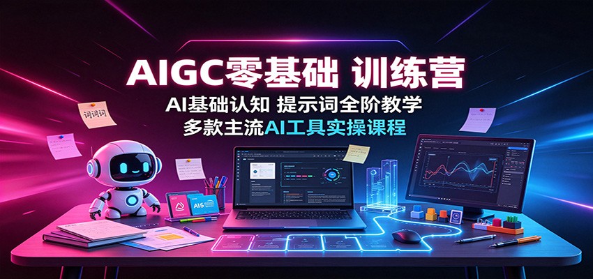 AIGC零基础训练营:AI基础认知,提示词全阶教学,多款主流AI工具实操课程亿创资源网_优质资源分享平台_一站式资源获取亿创资源网 | 优质资源分享平台_一站式资源获取