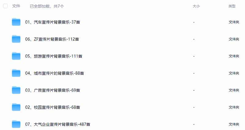 某宝付费购买，常用6G音效合集！970+首宣传片背景音乐，无版权可商用大气素材，分类清晰，高质量内容 - 第3张