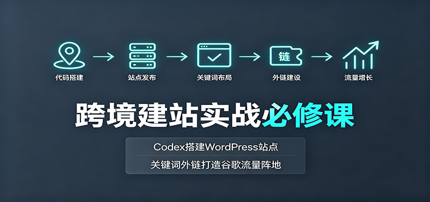 跨境建站实战必修课：Codex搭建WordPress站点，关键词外链打造谷歌流量阵地亿创资源网_优质资源分享平台_一站式资源获取亿创资源网 | 优质资源分享平台_一站式资源获取