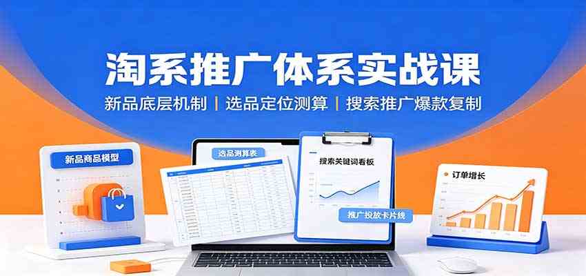 淘系推广体系实战课：新品底层机制，选品定位测算，搜索推广爆款复制亿创资源网_优质资源分享平台_一站式资源获取亿创资源网 | 优质资源分享平台_一站式资源获取