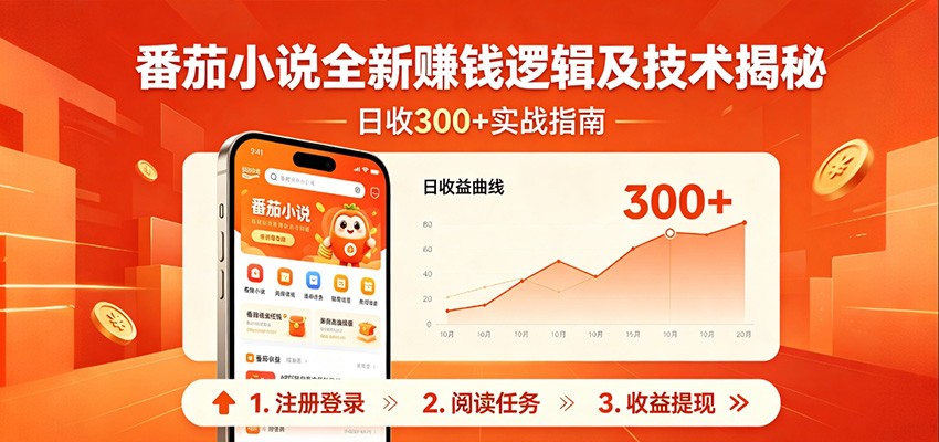 番茄小说全新赚钱逻辑及技术日收300+，小白新书皆可做！无脑赚就行了！亿创资源网_优质资源分享平台_一站式资源获取亿创资源网 | 优质资源分享平台_一站式资源获取