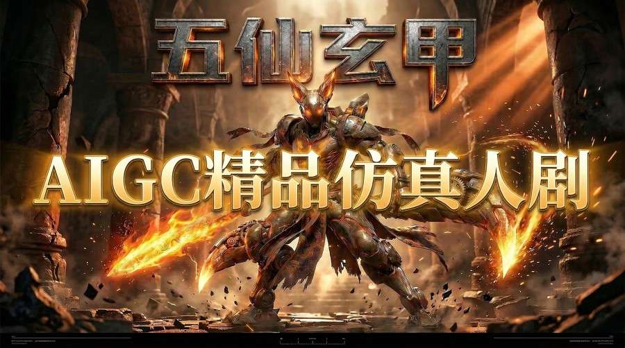 AIGC精品仿真人短剧教学，以五仙玄甲风为例展示保姆级实操教学