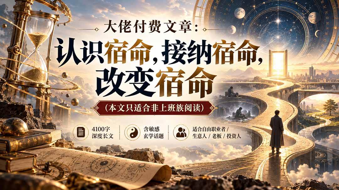 （20673期）【无水印】大佬付费文章：认识宿命，接纳宿命，改变宿命（本文只适合非上班族阅读）亿创资源网_优质资源分享平台_一站式资源获取亿创资源网 | 优质资源分享平台_一站式资源获取