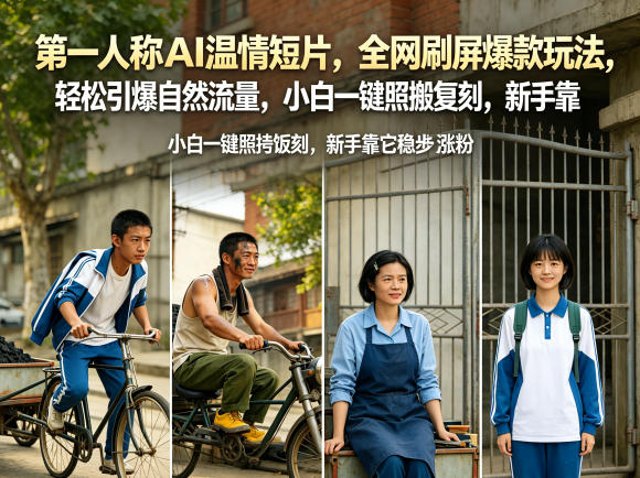 第一人称AI温情短片，全网刷屏爆款玩法，轻松引爆自然流量，小白一键照搬复刻，新手靠它稳步涨粉亿创资源网_优质资源分享平台_一站式资源获取亿创资源网 | 优质资源分享平台_一站式资源获取