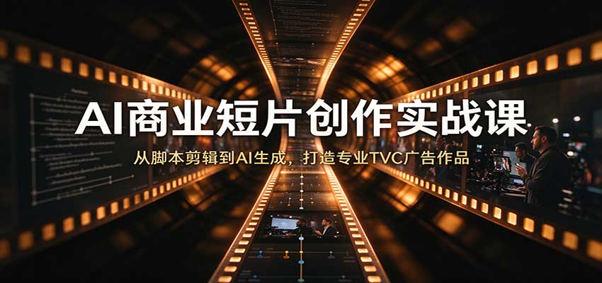 AI商业短片创作实战课:从脚本剪辑到AI生成,打造专业TVC广告作品亿创资源网_优质资源分享平台_一站式资源获取亿创资源网 | 优质资源分享平台_一站式资源获取