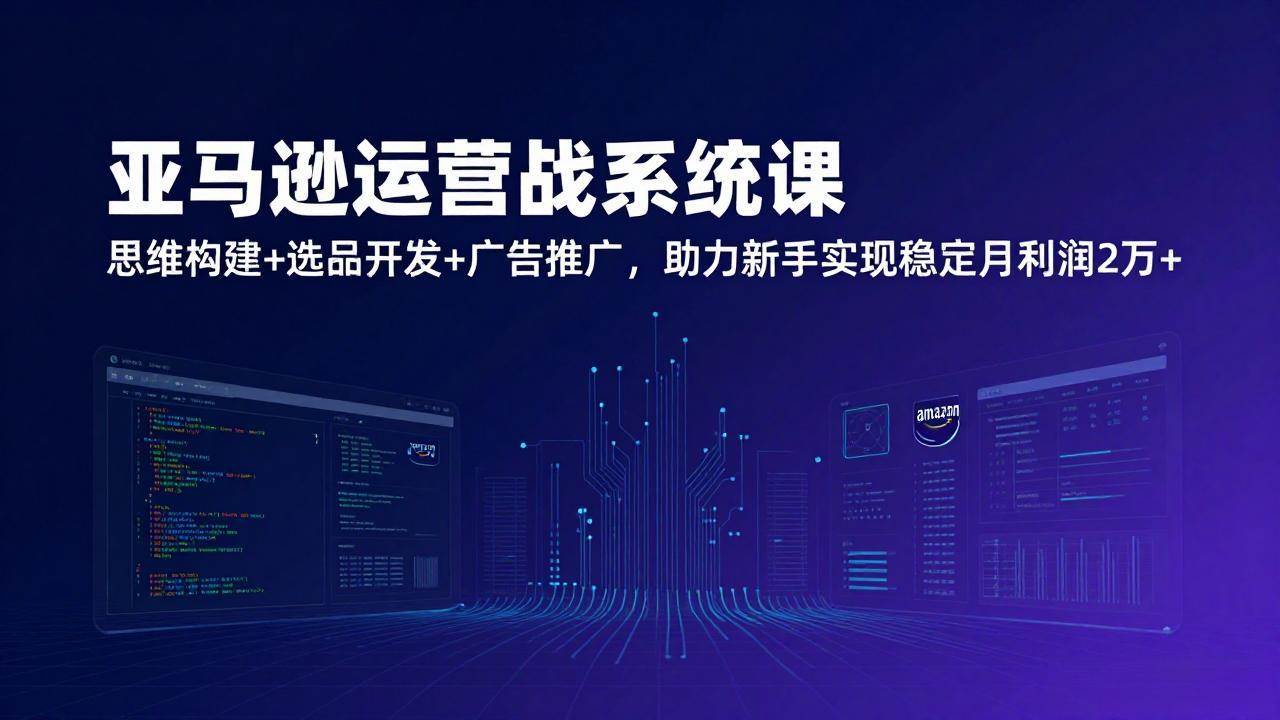 （17311期）亚马逊运营实战系统课，思维构建+选品开发+广告推广，助力新手实现稳定月利润2万+（更新）亿创资源网_优质资源分享平台_一站式资源获取亿创资源网 | 优质资源分享平台_一站式资源获取