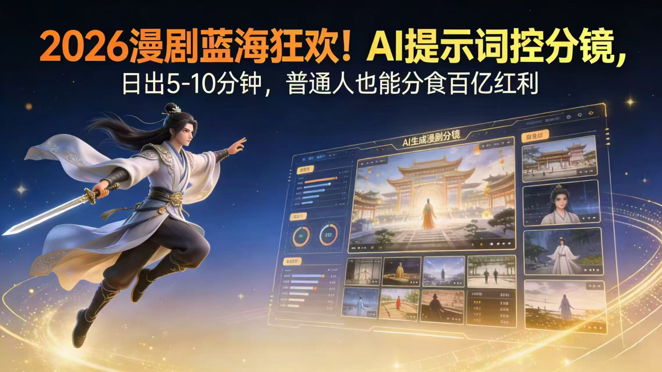 2026漫剧红利实锤！ AI 提示词控分镜， 普通人也能轻松月入过万亿创资源网_优质资源分享平台_一站式资源获取亿创资源网 | 优质资源分享平台_一站式资源获取