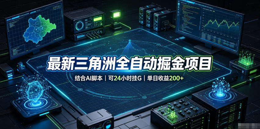 最新三角洲全自动掘金项目，结合AI脚本，可24小时挂G，单日收益200+【揭秘】亿创资源网_优质资源分享平台_一站式资源获取亿创资源网 | 优质资源分享平台_一站式资源获取