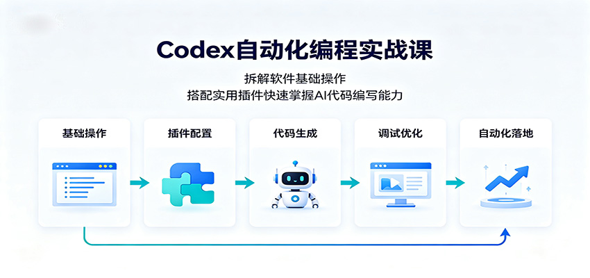 Codex自动化编程实战课：拆解软件基础操作，搭配实用插件快速掌握AI代码编写能力亿创资源网_优质资源分享平台_一站式资源获取亿创资源网 | 优质资源分享平台_一站式资源获取