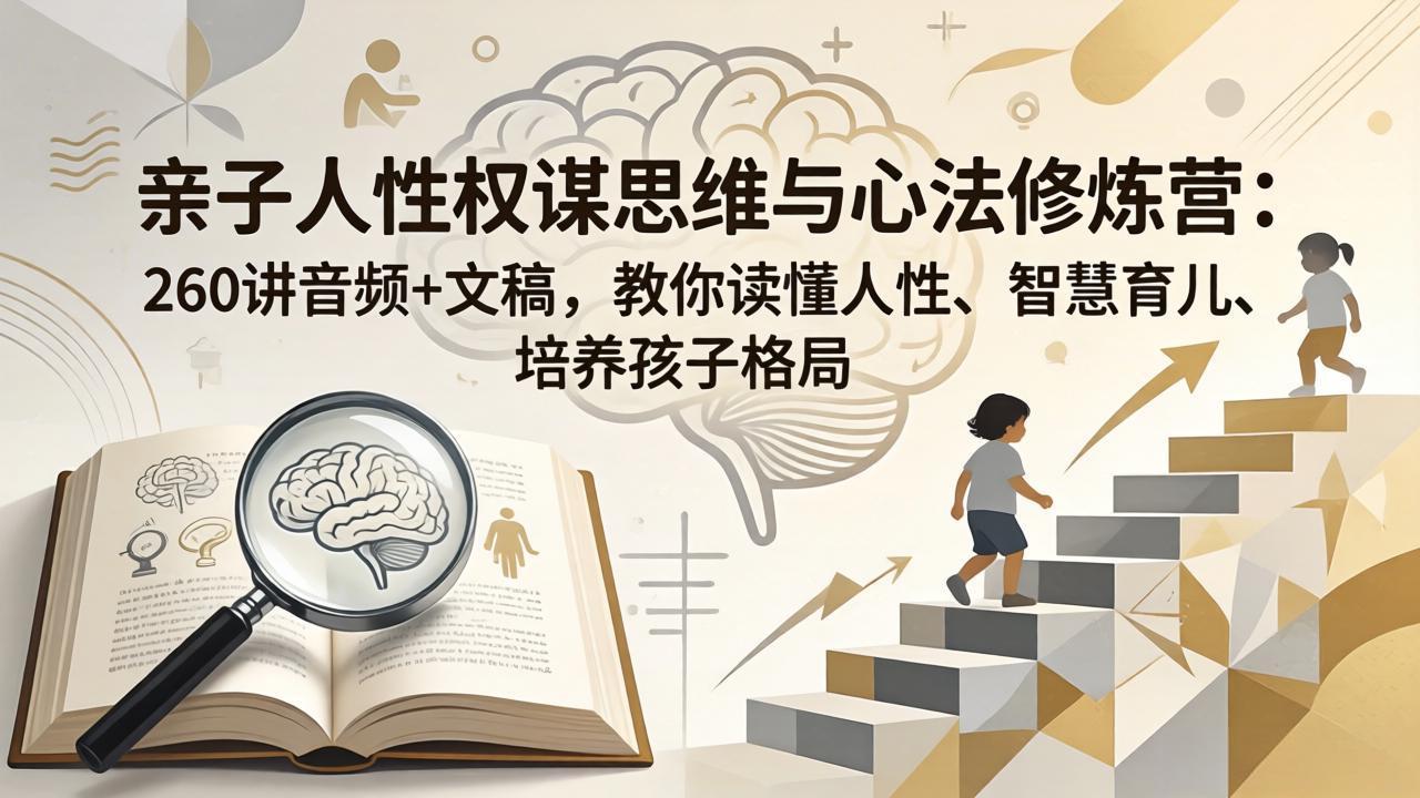 亲子人性权谋思维与心法修炼营：260讲音频+文稿，教你读懂人性、智慧育儿、培养孩子格局亿创资源网_优质资源分享平台_一站式资源获取亿创资源网 | 优质资源分享平台_一站式资源获取