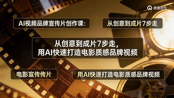 AI视频品牌宣传片创作课：从创意到成片7步走，用AI快速打造电影质感品牌视频亿创资源网_优质资源分享平台_一站式资源获取亿创资源网 | 优质资源分享平台_一站式资源获取
