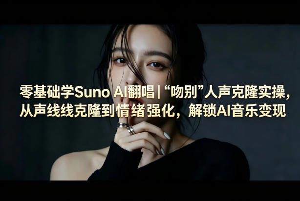 零基础学Suno AI翻唱｜《吻别》人声克隆实操，从声线克隆到情绪强化，解锁AI音乐变现亿创资源网_优质资源分享平台_一站式资源获取亿创资源网 | 优质资源分享平台_一站式资源获取