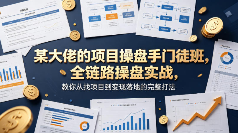 某大佬的项目操盘手门徒班，全链路操盘实战，教你从找项目到变现落地的完整打法亿创资源网_优质资源分享平台_一站式资源获取亿创资源网 | 优质资源分享平台_一站式资源获取