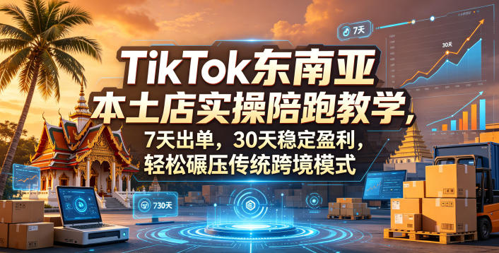 TikTok东南亚本土店实操陪跑教学,7天出单,30天稳定盈利,轻松碾压传统跨境模式(更新0819)亿创资源网_优质资源分享平台_一站式资源获取亿创资源网 | 优质资源分享平台_一站式资源获取