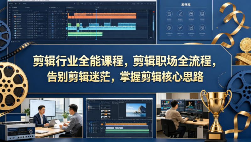 剪辑行业全能课程，剪辑职场全流程，告别剪辑迷茫，掌握剪辑核心思路亿创资源网_优质资源分享平台_一站式资源获取亿创资源网 | 优质资源分享平台_一站式资源获取