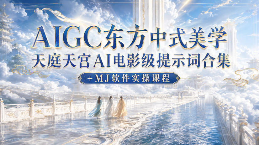 AIGC东方中式美学天庭天宫AI电影级提示词合集+MJ软件实操课程亿创资源网_优质资源分享平台_一站式资源获取亿创资源网 | 优质资源分享平台_一站式资源获取