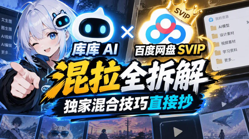 库库AI×百度网盘SVIP混拉全拆解，独家混合技巧直接抄亿创资源网_优质资源分享平台_一站式资源获取亿创资源网 | 优质资源分享平台_一站式资源获取
