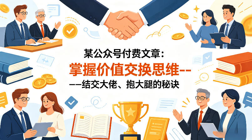 某公众号付费文章：掌握价值交换思维—-结交大佬、抱大腿的秘诀亿创资源网_优质资源分享平台_一站式资源获取亿创资源网 | 优质资源分享平台_一站式资源获取