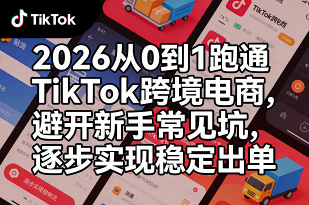 2026从0到1跑通TikTok跨境电商，避开新手常见坑，逐步实现稳定出单亿创资源网_优质资源分享平台_一站式资源获取亿创资源网 | 优质资源分享平台_一站式资源获取