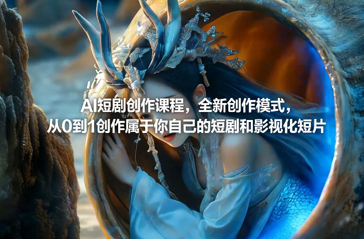 AI短剧创作课程，全新创作模式，从0到1创作属于你自己的短剧和影视化短片亿创资源网_优质资源分享平台_一站式资源获取亿创资源网 | 优质资源分享平台_一站式资源获取
