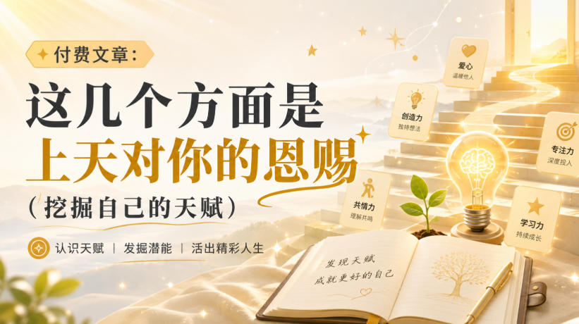 付费文章:这几个方面是上天对你的恩赐(挖掘自己的天赋)亿创资源网_优质资源分享平台_一站式资源获取亿创资源网 | 优质资源分享平台_一站式资源获取