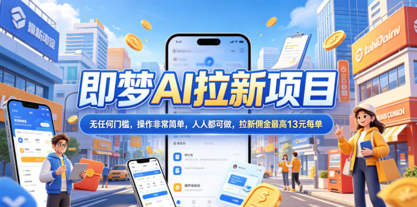 2026年即梦AI拉新项目最新玩法，无任何门槛，操作非常简单，人人都可做，拉新佣金最高13米每单（更新08月07日）亿创资源网_优质资源分享平台_一站式资源获取亿创资源网 | 优质资源分享平台_一站式资源获取