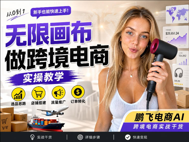 【跨境电商必备】AI无线画布制作商品宣传视频，四步搞定，无线画布工作流，操作简单好上手亿创资源网_优质资源分享平台_一站式资源获取亿创资源网 | 优质资源分享平台_一站式资源获取