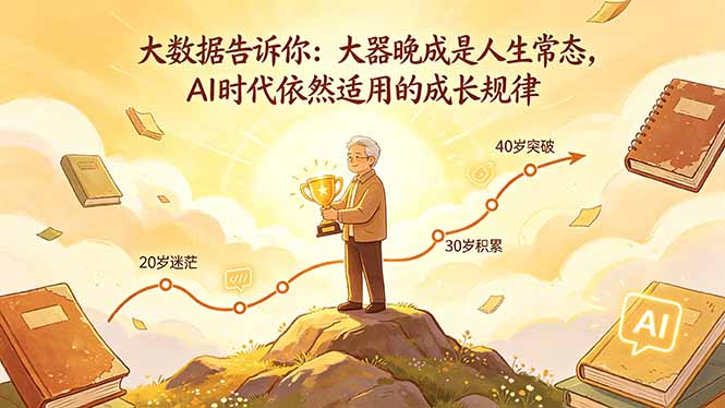 付费文章：大数据告诉你：大器晚成是人生常态，AI 时代依然适用的成长规律亿创资源网_优质资源分享平台_一站式资源获取亿创资源网 | 优质资源分享平台_一站式资源获取