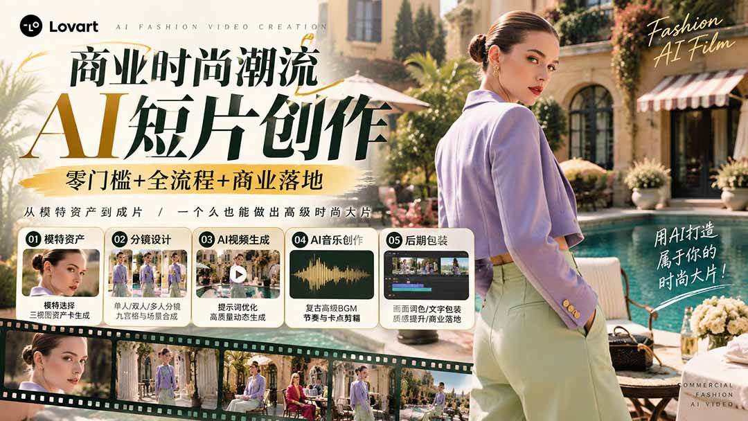 (21000期)从一张模特图到高级时尚广告大片:AI三视图资产、场景合成、电影分镜、动态生成与复古音乐剪辑实战课亿创资源网_优质资源分享平台_一站式资源获取亿创资源网 | 优质资源分享平台_一站式资源获取