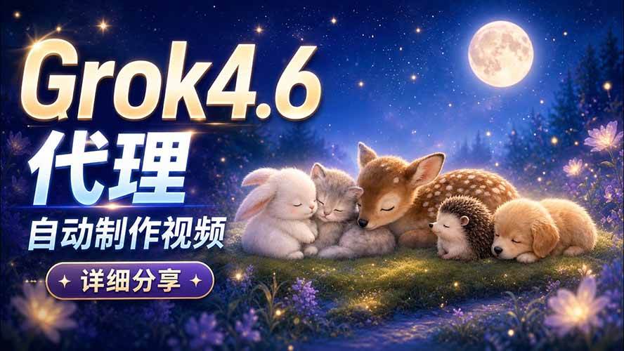 （20560期）Grok 4.6 代理自动制作视频！从提示词到成片全流程详细分享｜AI Agent 实操分享亿创资源网_优质资源分享平台_一站式资源获取亿创资源网 | 优质资源分享平台_一站式资源获取