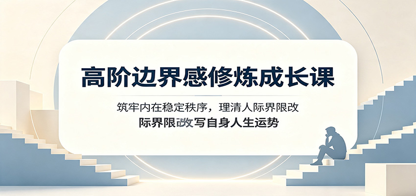 高阶边界感修炼成长课：筑牢内在稳定秩序，理清人际界限改写自身人生运势亿创资源网_优质资源分享平台_一站式资源获取亿创资源网 | 优质资源分享平台_一站式资源获取