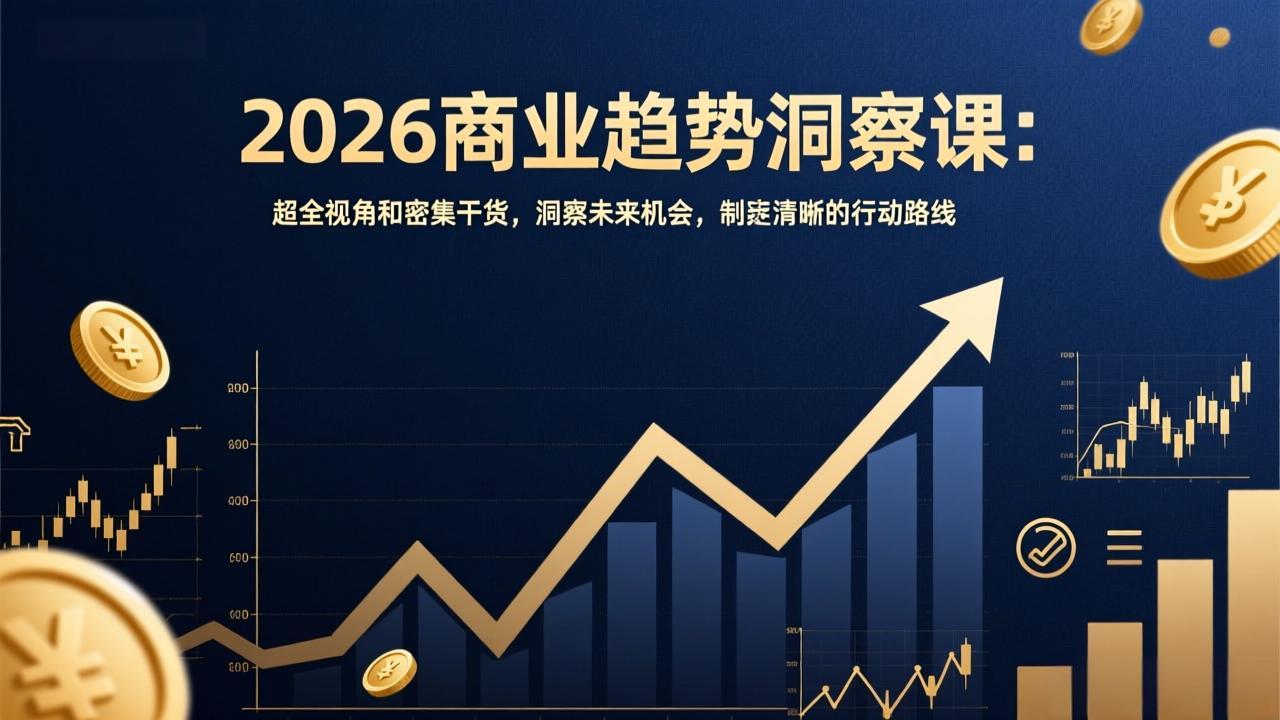 2026商业趋势洞察课：超全视角和密集干货，洞察未来机会，制定清晰的行动路线亿创资源网_优质资源分享平台_一站式资源获取亿创资源网 | 优质资源分享平台_一站式资源获取