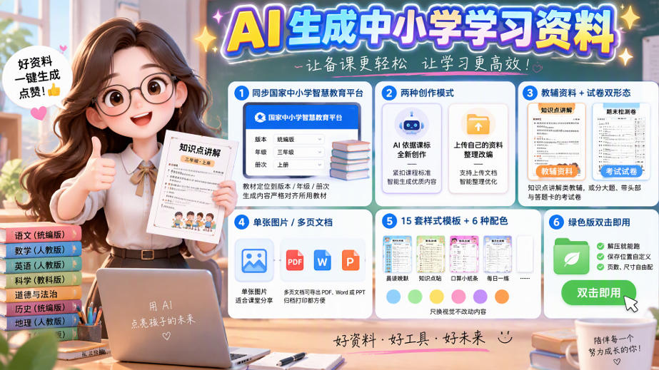 孩子的教辅别再乱买了:同步国家中小学智慧平台,AI一键生成图文教辅和试卷亿创资源网_优质资源分享平台_一站式资源获取亿创资源网 | 优质资源分享平台_一站式资源获取